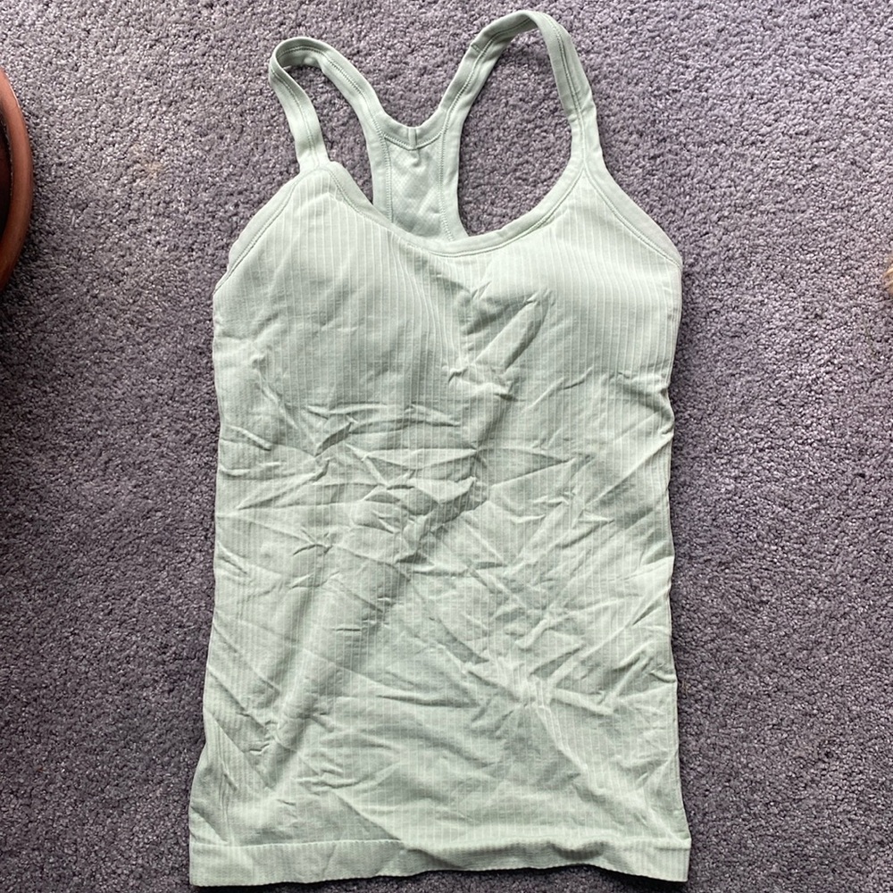 Lululemon ebb to street tank light green
